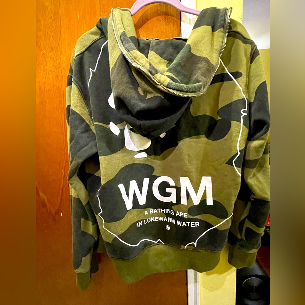 BAPE BUSY WORKS FULL ZIP HOODIE - (BROKEN ZIPPER)